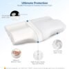 ZAMAT Contour Memory Foam Pillow for Neck Pain Relief, Adjustable Orthopedic Ergonomic Cervical Pillow for Sleeping with Washable Cover, Bed Pillows for Side, Back, Stomach Sleepers - Image 5