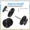 Luggage Wheels Replacement Kit, 360 Swivel Caster Wheels Rubber Spinner Suitcase Wheels Replacement & Wheel Covers Axles Screws Washers Wrench for Trolley Bag Travel Box(Style B) - Image 4