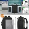 Capolo Travel Backpack for Women Men Waterproof Laptop Backpack Airlines Approved Carry On Backpack Bag Computer Bookbag for Business, Work, Traveling Fits 15.6 Inch Laptop(Black) - Image 6