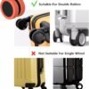 Luggage Suitcase Wheels Cover, 8PCS Luggage Wheels Cover, Carry on Luggage Accessories Reduce Noise & Wear-Resistant for Dule-Spinner Wheels Travel Luggage Suitcase (F) - Image 3