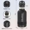 COLDEST Kids Water Bottle for School - 12 oz (Straw Lid), Insulated Stainless Steel Reusable Leak-Proof for Girls, Boys - Image 3