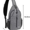 WATERFLY Crossbody Sling Backpack Sling Bag Travel Hiking Chest Bag Daypack - Image 2