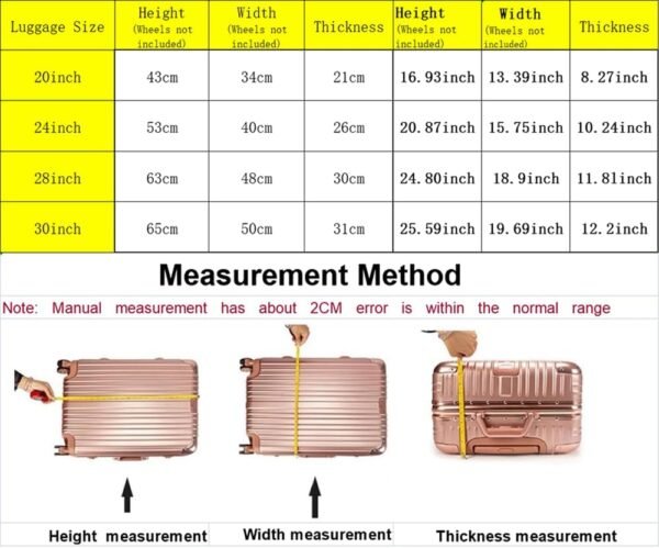 28inch Luggage Cover Suitcase Protector Cover Luggage Protector Suitcase Cover Travel Luggage Sleeve PVC Protector Cover (Transparency, 28inch) - Image 2