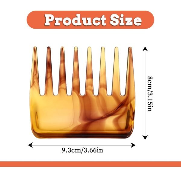 Travel Wide and Mini Detangling Comb - Portable Pocket Hair Styling and Shower Comb for Curly, Thick, and Wet Hair, Tiny Purse Comb for Women, Beard Comb for Men - 1 Pack - Image 2