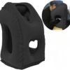 Inflatable Travel Pillow for Airplanes, Trains, Buses, Cars and Office. Stabilizes Posture, Prevents Neck Pain and Provides Relaxing Sleep on The go (Black) - Image 6