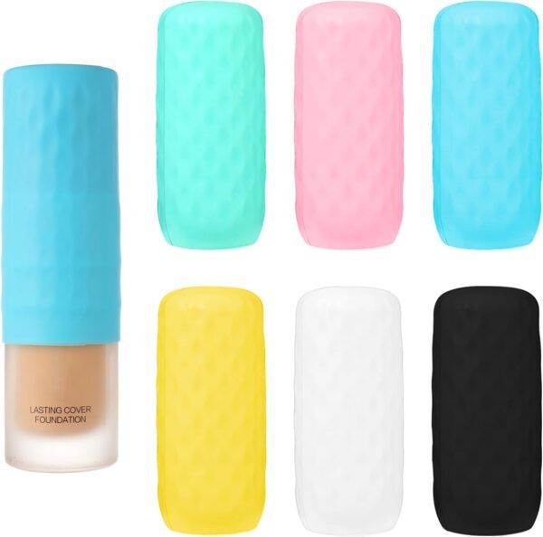 Lusofie 6Pcs Silicone Travel Sleeves For Toiletries Reusable Bottle Covers For Travel Leak Proof Travel Bottles Toiletry Sleeves For Leak Proofing Travel Essentials For Women Travel Accessories
