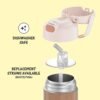 THERMOS FUNTAINER Water Bottle with Straw - 12 Ounce, Rose Gold Glitter - Kids Stainless Steel Vacuum Insulated Water Bottle with Lid - Image 4