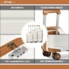 Kono Luggage Sets 3 Piece Hard Shell Travel Trolley 4 Spinner Wheels Lightweight Polypropylene Suitcase with TSA Lock (Cream White, 20/24/28 3 Piece Set) - Image 2
