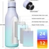 BJPKPK Insulated Water Bottles, 18 oz Stainless Steel Metal Water Bottle with Strap, BPA Free Leak Proof Thermos, Mugs, Flasks, Reusable Water Bottle for Sports & Travel, Oasis - Image 3