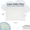 KeaBabies Toddler Pillow with Pillowcase, Jumbo 14X20 - Soft Organic Cotton Toddler Pillows for Sleeping - Machine Washable - Perfect for Travel, Toddler Bed Set (Sage) - Image 3