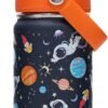 Kids Insulated Water Bottle with Straw Lid, 14oz Double Wall Vacuum 18/8 Stainless Steel Kids Tumbler, BPA-FREE Leak Proof Toddler Metal Water Bottle Kids Cups for School Travel Boys Girls