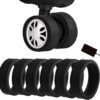 Luggage Wheels Protection Silicone Suitcase Cover - Noise Cancelling Travel Bag Rolling Wheels - Reliable Travel Suitcase Wheel Cover - Durable Tyre Protective Covers for Luggage Bags - 8pcs