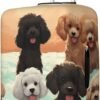 Travel Luggage Cover Poodles Dogs Suitcase Covers for Luggage Fashion Suitcase Protector Fits 18-32" Luggage, Black, L, Luggage Set - Image 8