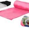 Cloudz Extra Large Travel Blanket Includes Cozy Pockets for your Feet and a Travel Bag- Light Pink