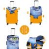 Travel Luggage Covers, Suitcase Protective Cover Fits 18"-30" (M(Fits 22”-26” Luggage)) - Image 6