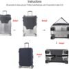 Spandex Travel Luggage Protector Suitcase Cover Fit 23-32 Inch Luggage (Black-travel, L(26"-28" luggage)) - Image 8