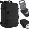 coofay Travel Backpack For Women Men Airline Approved Carry On Backpack Flight Approved Waterproof Sports Luggage Backpack Casual Daypack Small Hiking Backpack Black Backpack