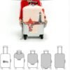 FOR U DESIGNS Travel Luggage Cover Flame Football Suitcase Protector Fits 18-21 Inch Trolley Case - Image 5