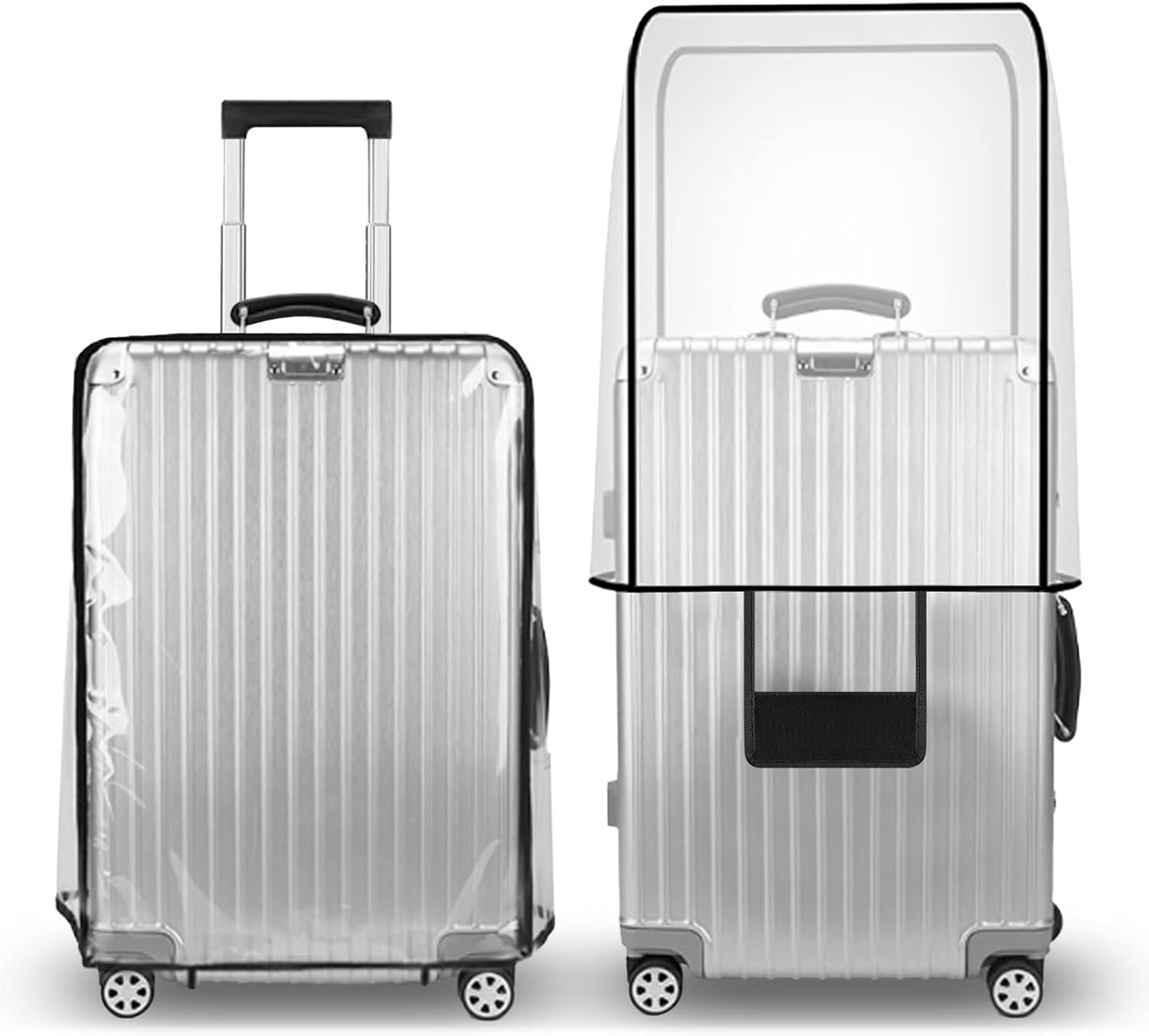 T Tersely Clear PVC Suitcase Cover Protectors 20/24/26/28/30 Inch Suitcase Baggage Covers - Waterproof Dustproof and Anti-Scratch 20-30 Inch Luggage Cover (26inch)
