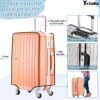 Yotako Clear PVC Suitcase Cover Protectors 20 Inch Luggage Cover for Wheeled Suitcase (20''(18.90''H x 14.90''L x 9.80''W)) - Image 2