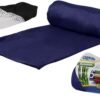 Cloudz Extra Large Travel Blanket Includes Cozy Pockets for Your Feet and a Travel Bag - Navy Blue