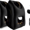 DAWNTREES 2 Pack Inflatable Travel Pillow,Neck Pillow Inflatable for Sleeping,Comfortably Support Head,Neck and Lumbar,Used for Airplane,Car,Bus and Office (Black)