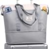 Overnight Bag, Expandable Travel Bag with Trolly Sleeve and Laptop Sleeve, Dry Wet Separated Pocket Weekender Gym Bag