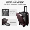 LEVEL8 Grace Carry on Luggage Airline Approved, 20” Expandable Hardside Suitcase with Wheels, Abs+Pc Harshell Spinner Luggage with Tsa Lock, Spinner Wheels - Red, 20” Carry-On - Image 3