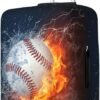 Baseball In The Water And Fire Luggage Suitcase Covers Elastic Washable Baseball Ball Lover Luggage Protector Travel Suitcase Protective Cover For Kid And Adult, M (Fit 22-24 Inch Luggage) - Image 9