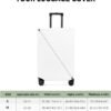 White Travel Luggage Cover, Anti-scratch Elastic Luggage Covers For Suitcase Protector, Washable Baggage Covers Fit 29-32 Inch Carry on Luggage - Image 3