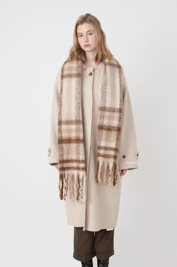 Vintage Scarfs for Women Warm Shawls and Wraps for Evening Dresses Soft Poncho Coat Thick Cashmere Wrap Cozy 2024 - Image 8