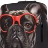 Kururi French Bulldog Print Suitcase Cover Personalized Travel Luggage Cover Trolley Case Cover Travel Luggage Protector Cover Suitable For Travel Business Trip Small - Image 2