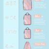 BAGSMART Compression Packing Cubes, 6 Set Travel Packing Cubes for Carry on Suitcases, Compression Suitcase Organizers Bag Set & Travel Cubes for Luggage, Lightweight Packing Organizers with Shoe Bag - Image 2