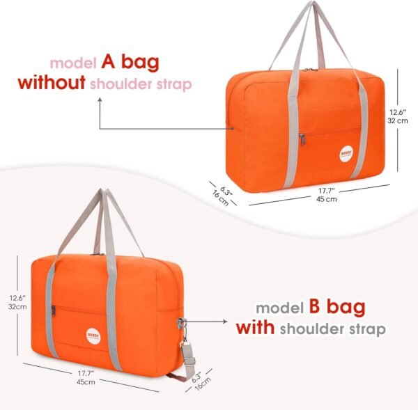 WANDF For Spirit Airlines Personal Item Bag 18x14x8 Travel Duffel Bag Underseat Foldable Carry-on Luggage for Women - Image 3