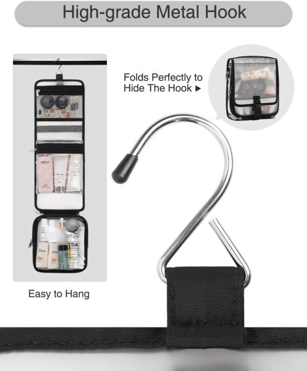 Travel Toiletry Bag Hanging Makeup Bag Organizer TSA Approved Translucent Detachable Cosmetic Case for Men Women travel essentials 3-1-1 Waterproof Travel Bag for Toiletries - Image 7