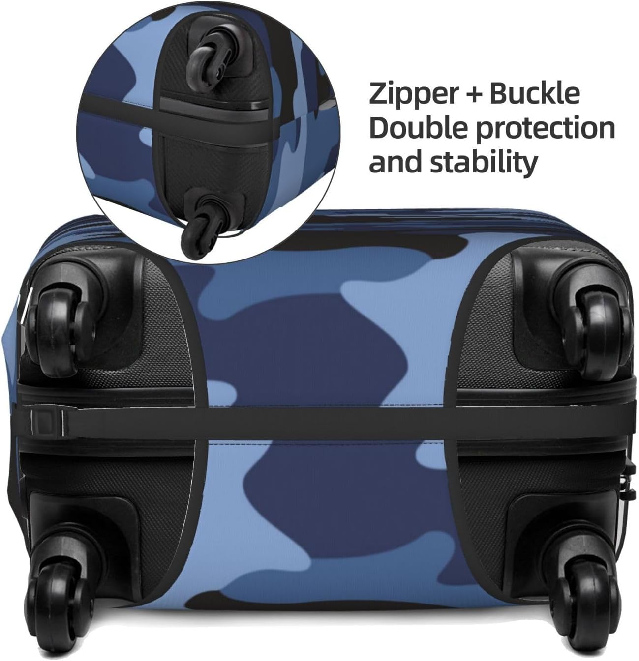 Camouflage Texture Luggage Suitcase Covers Elastic Washable Military Camo Luggage Protector Travel Suitcase Protective Cover For Kid And Adult, M (Fit 22-24 Inch Luggage) - Image 5