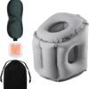 digi Travel Pillow for Airplane, Inflatable Plane Travel Pillow for Sleeping,Used for Airplanes/Cars/Trains/Office to Support to Both Head and Neck Comfortably (Middle)