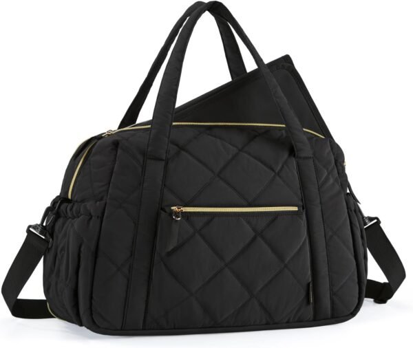 mommore Diaper Bag Tote, Large Baby Bag Expandable for 2 Kids/Twins, Lightweight Mommy Bag Quilted Tote Bag Travel Hospital