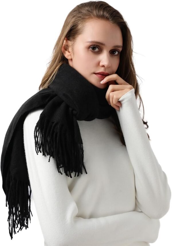 DOFOWORK Scarf for Women - Womens Scarf Pashmina Shawls and Wraps for Evening Dresses, Fashion Long Scarves, 78.7" x 27.5" - Image 2