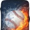 Baseball In The Water And Fire Luggage Suitcase Covers Elastic Washable Baseball Ball Lover Luggage Protector Travel Suitcase Protective Cover For Kid And Adult, M (Fit 22-24 Inch Luggage)