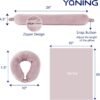 2 in 1 Travel Blanket, Soft Warm Blanket with Cozy Neck Pillow Case, Portable Blanket Set for Airplane, Camping, Car (Dusty Pink) - Image 6