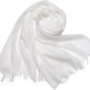 Gragengs Women Summer Scarfs Lightweight Large Long Gauze Shawl Linen Beach Wrap Plain 75”×43” - Image 4
