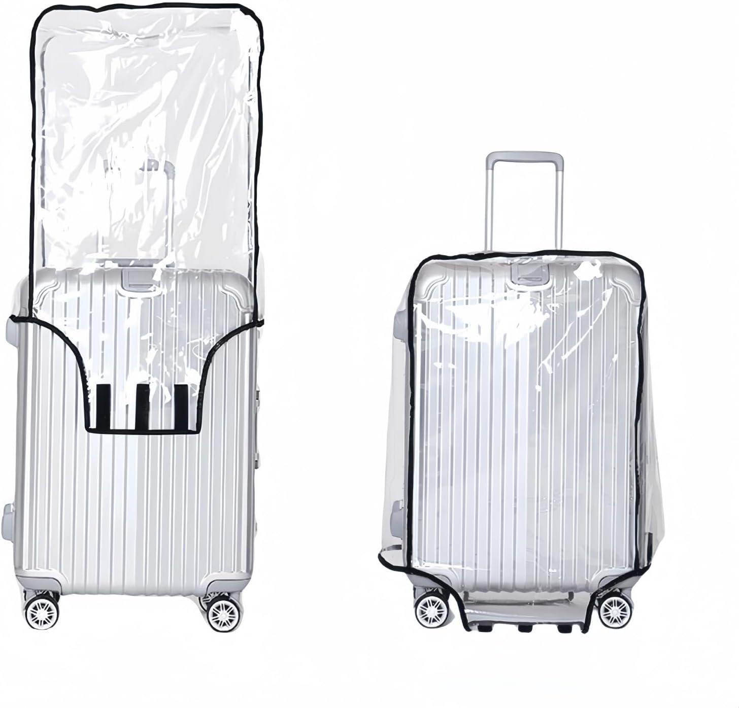 Suitcase Cover Protectors Clear PVC Luggage Cover for Wheeled Suitcase Waterproof Travel Suitcase Cover (20" (13.8" L x 9.1" W x 20.9" H))