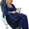 Tirrinia Travel Blanket Airplane Office Poncho 4 in 1 Premium Cozy Fleece Portable Poncho Blankets with Built-in Bag, Pocket - Image 9