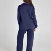 Glamaker Women's 2 Piece Sets Outfits Casual Long Sleeve Sweatsuits Polo Top and Wide Leg Pants Matching Sets - Image 4