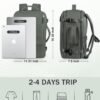 INC Travel Backpack For Women Men, 35L Carry On Backpack Flight Approved, Waterproof Anti-theft Personal Item Suitcase Backpack For Weekender, Traveling, Green - Image 3
