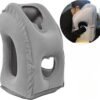 Inflatable Travel Pillow for Airplanes, Trains, Buses, Cars and Office. Stabilizes Posture, Prevents Neck Pain and Provides Relaxing Sleep on The go (Grey). - Image 8