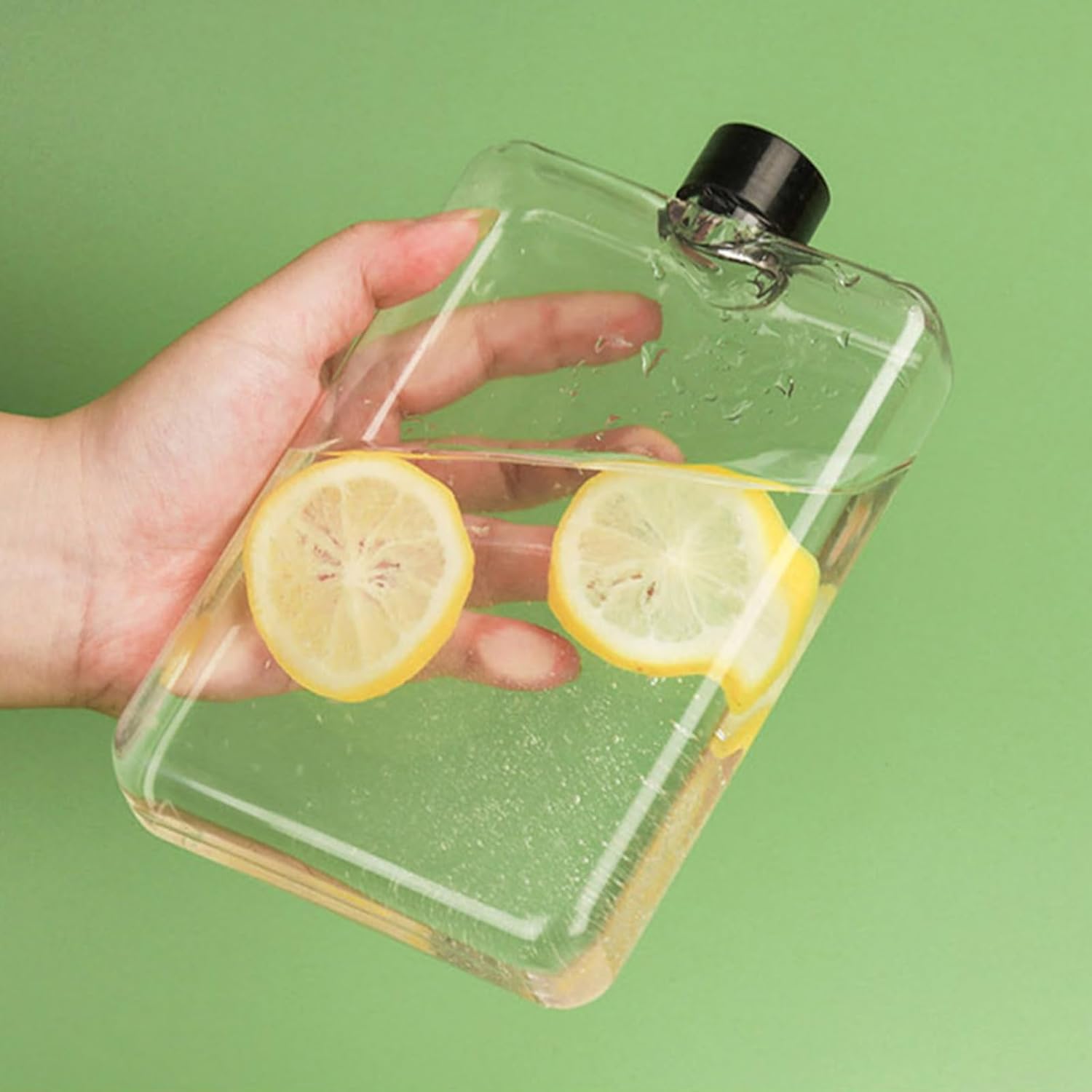 2 Pack Flat Water Bottle, 16 Oz BPA Free Square Water Bottle with Leak-proof Cap, Portable Slim Water Bottle Pocket Flask for Purse, Travel, Sport, Gym, Fitness - Image 5