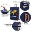 Madfifennina Washable Spandex Travel Luggage Protector Baggage Suitcase Cover Fit 23-32 Inch (Xl(29"-32" luggage), Map) - Image 7