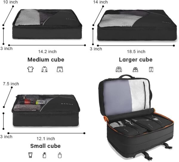BANGE 45L Travel Backpack, Carry On Backpack Convertible Duffle Bag Fit for 17.3 Inch Laptop for Men and Women - Image 4